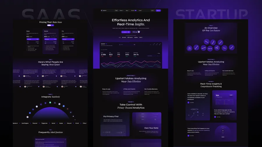 Preview 1 of upstart astro theme
