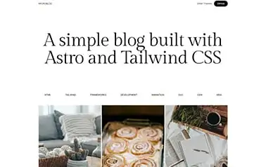 Micro Blog - Tailwind Astro blog template based on light theme, big typography and classy titles