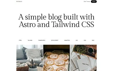 Micro Blog Astro template preview