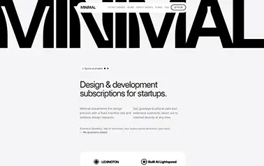 Minimal Studio - Tailwind and Astro creative agency template with a visual portfolio-style layout
