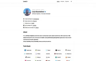 Minimalistic Portfolio Website Astro template preview