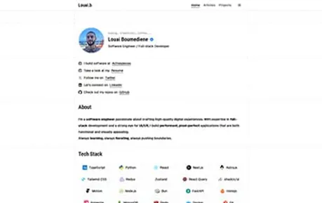 Minimalistic Portfolio Website