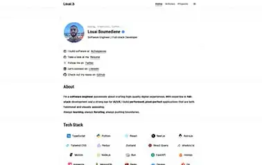 Minimalistic Portfolio Website - Tailwind Astro portfolio template featuring exposed grid and light narrow style layout