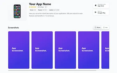 Mobile Landing Astro template preview