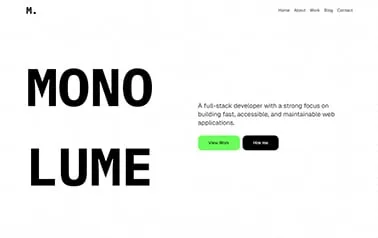 Monolume Astro template preview