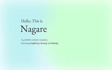 Nagare Astro template preview