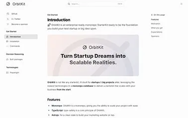 OrbitKit - Shadcn and Next.js Astro starter kit built to scale, based on an opinionated stack for online projects.