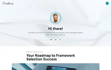 Ovidius - Free Tailwind CSS Astro blog template with a textured hero background.