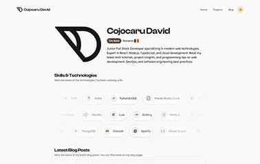 Portfolio cojocaru Astro template preview