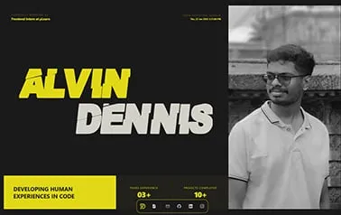 Portfolio Website Alvin Astro template preview