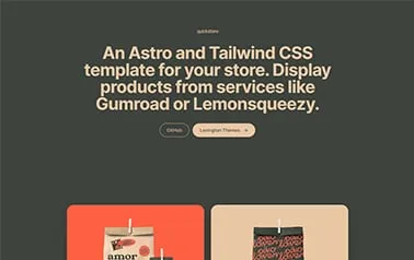 Quickstore Astro template preview