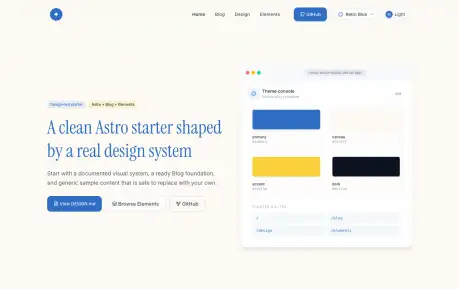 RicoUI Astro Starter - A design-led Astro starter with reusable pages, theme tokens, and example content.