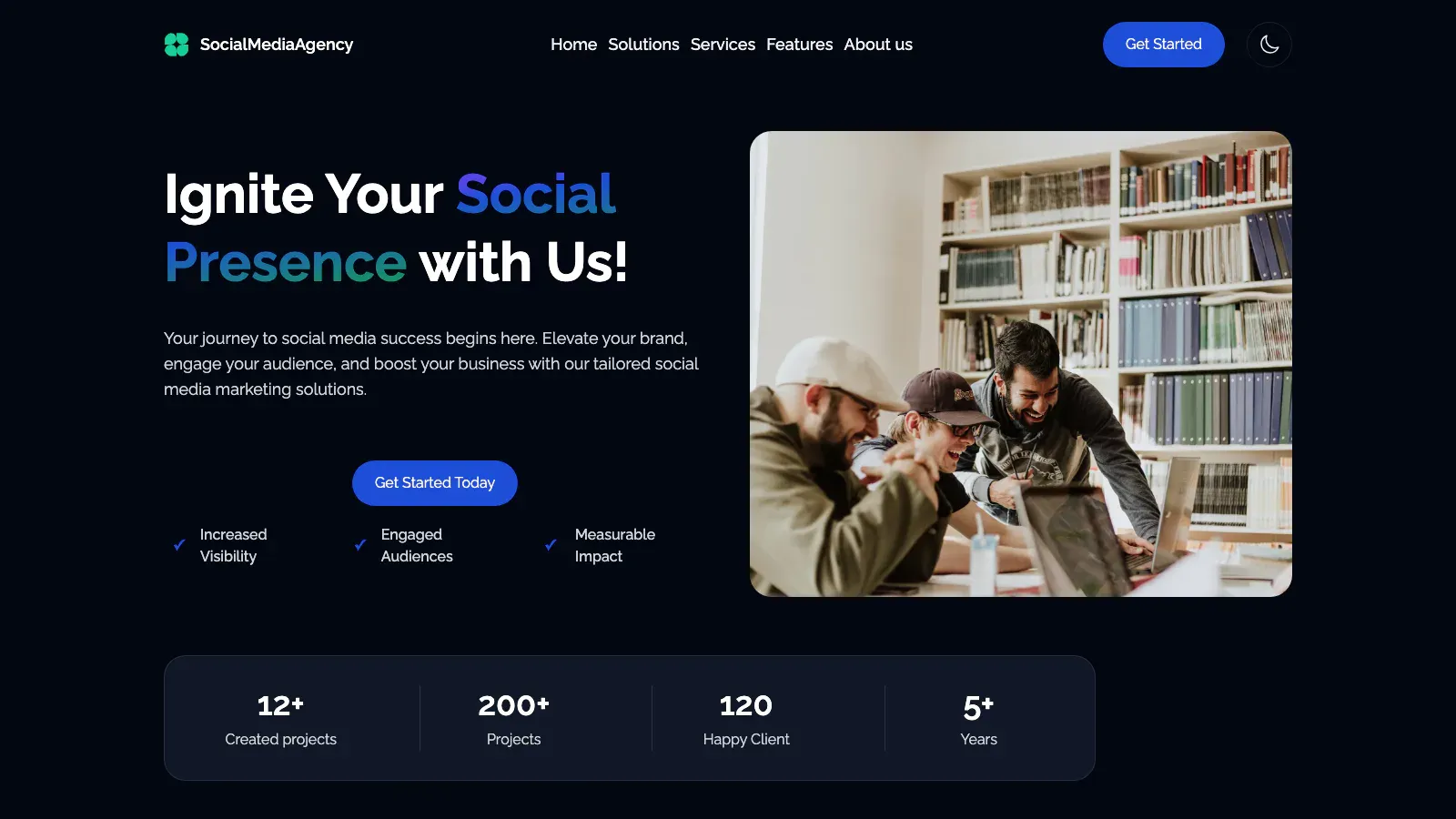 Social Media Marketing Agency Astro template live preview