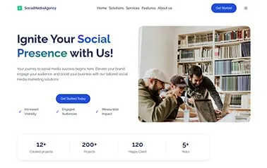 Social Media Marketing Agency Astro template preview
