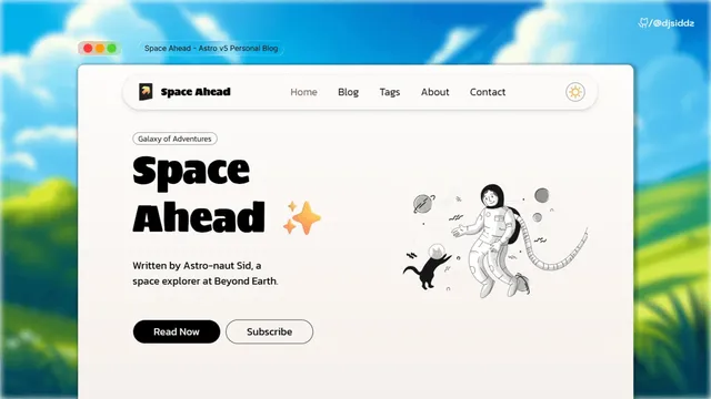 Space Ahead Astro template preview