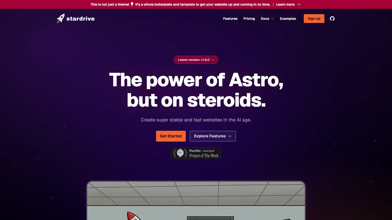 Stardrive Astro template live preview