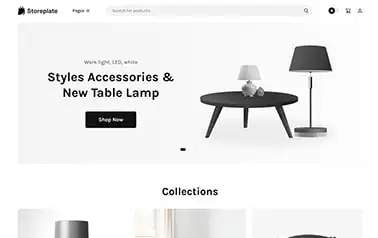 Storeplate - Tailwind Shopify Astro ecommerce template featuring minimal layout with filters and details pages