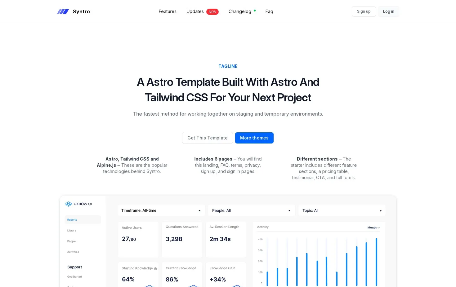 Syntro - SaaS Landing Page Template