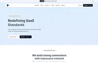 Tailkits Astro - Tailwind Astro SaaS landing page template featuring nicely designed essential sections