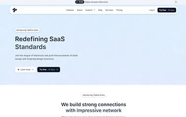 Tailkits Astro - Tailwind Astro SaaS landing page template featuring nicely designed essential sections