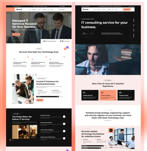 Screenshot of techbyte theme.
