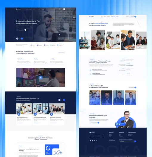 Screenshot of looka theme.