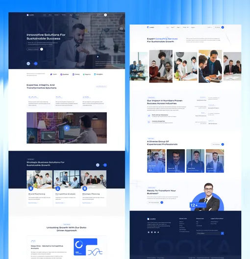 Screenshot of looka theme.