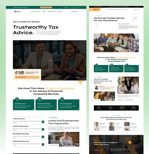 Screenshot of taxo theme.
