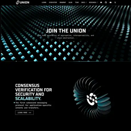 Union - The trust-minimized, zero-knowledge bridging protocol, designed for censorship resistance, extremely high security, and usage in decentralized finance.