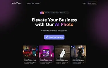 VioletVision Astro template preview