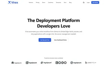 Virex SaaS UI Theme Astro template preview
