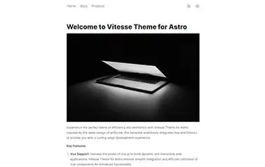 Vitesse - A great UnoCSS-powered Astro blog template with a minimalist design and monochromatic color scheme.