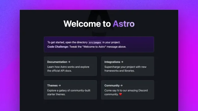 Welcome to Astro Astro template preview