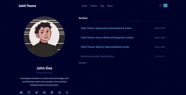 Zahit Astro template preview